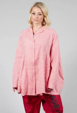 Oversized Lightweight Jacket in Cherry Check