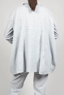 Oversized Lightweight Jacket in Water Check