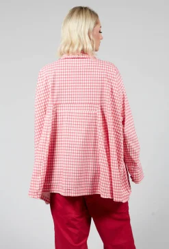 Oversized Lightweight Jacket in Cherry Check