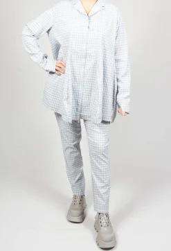 Oversized Lightweight Jacket in Water Check