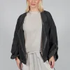 Oversized Linen Jacket in Antrcite