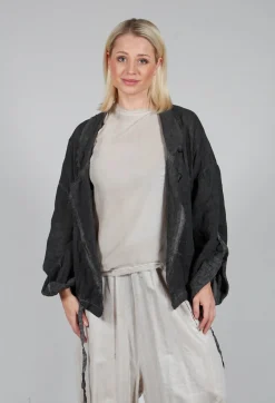 Oversized Linen Jacket in Antrcite