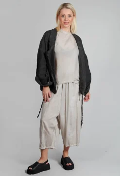 Oversized Linen Jacket in Antrcite