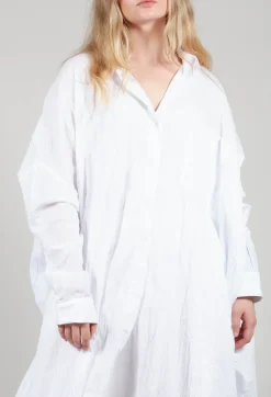 Oversized Longline Shirt in White
