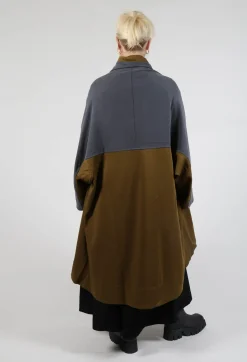 Oversized Panel Coat in Grey