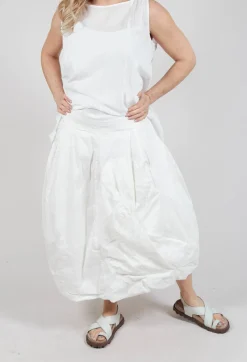 Oversized Pocket Skirt in Starwhite