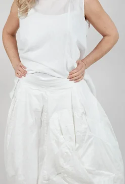 Oversized Pocket Skirt in Starwhite