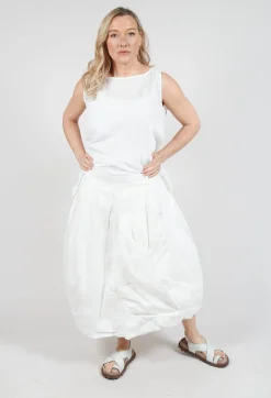 Oversized Pocket Skirt in Starwhite