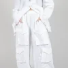 Oversized Pocket Trousers in White