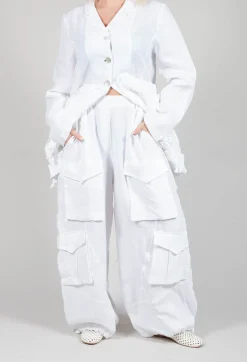 Oversized Pocket Trousers in White