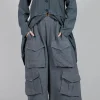 Oversized Pocket Trousers in Grey