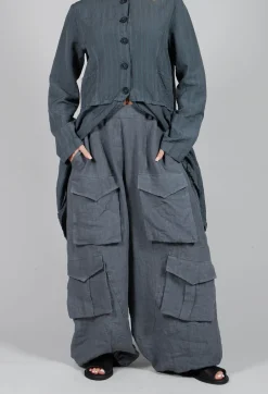 Oversized Pocket Trousers in Grey