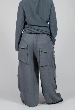 Oversized Pocket Trousers in Grey