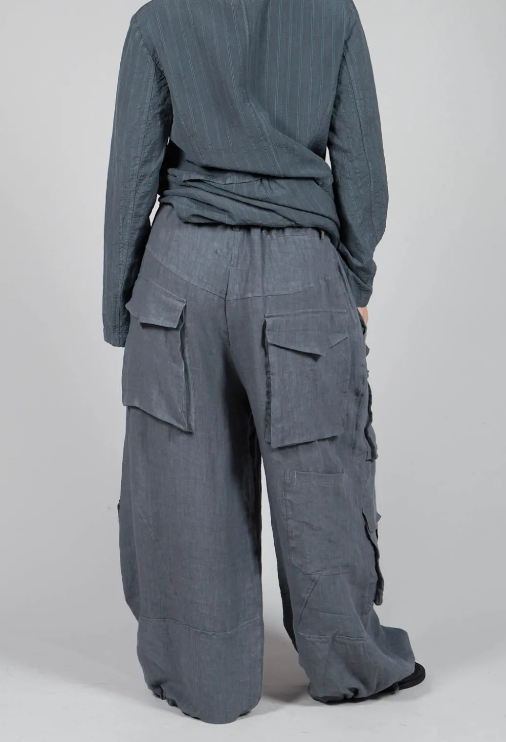 Oversized Pocket Trousers in Grey