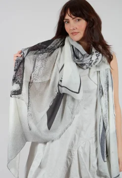 Oversized Print Scarf in Galaxy Print