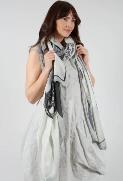 Oversized Print Scarf in Galaxy Print