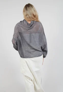 Oversized Sheer Knit in Asteroid Sparkle