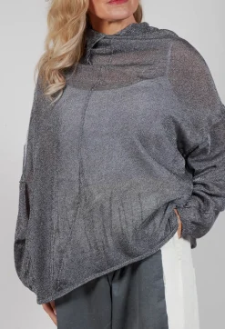 Oversized Sheer Knit in Asteroid Sparkle