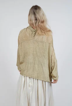 Oversized Sheer Knit in Gold
