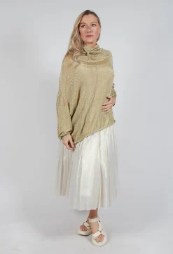 Oversized Sheer Knit in Gold