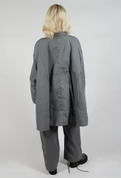 Oversized Shirt Dress in Rock Print