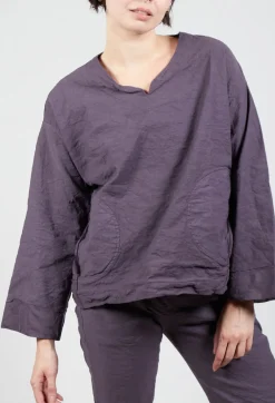 Oversized Shirt in Melanzana