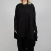 Oversized Stitch Shirt in Black