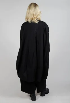 Oversized Stitch Shirt in Black