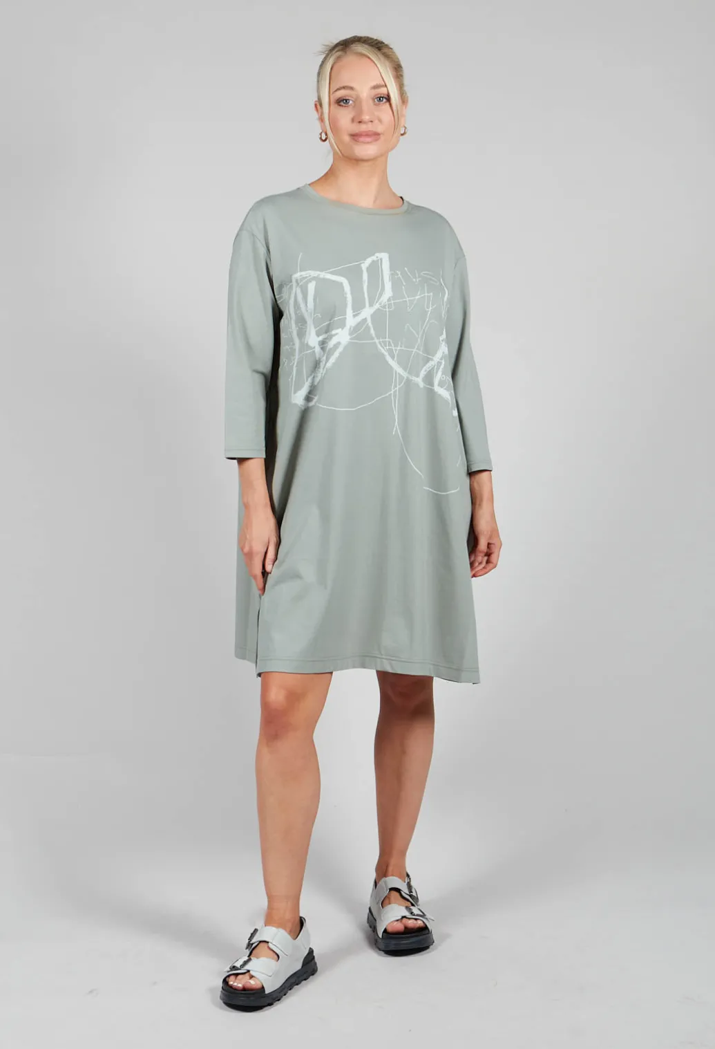 Oversized T-Shirt Dress in Green