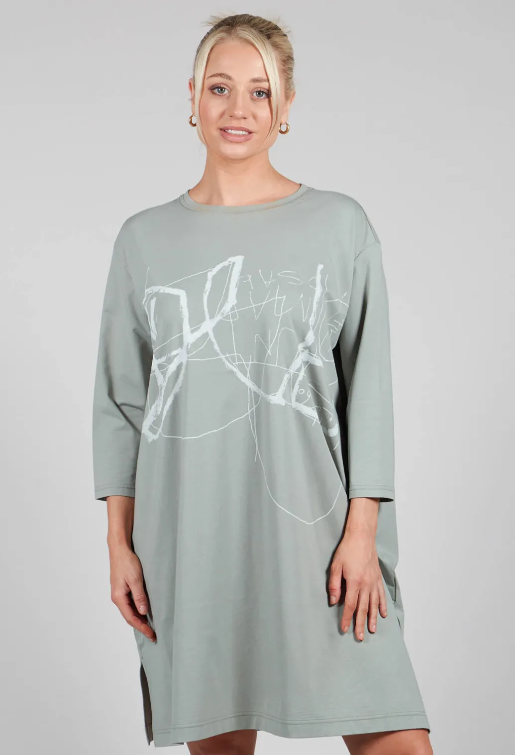 Oversized T-Shirt Dress in Green