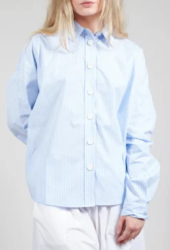 Oxford Shirt in Striped Blue
