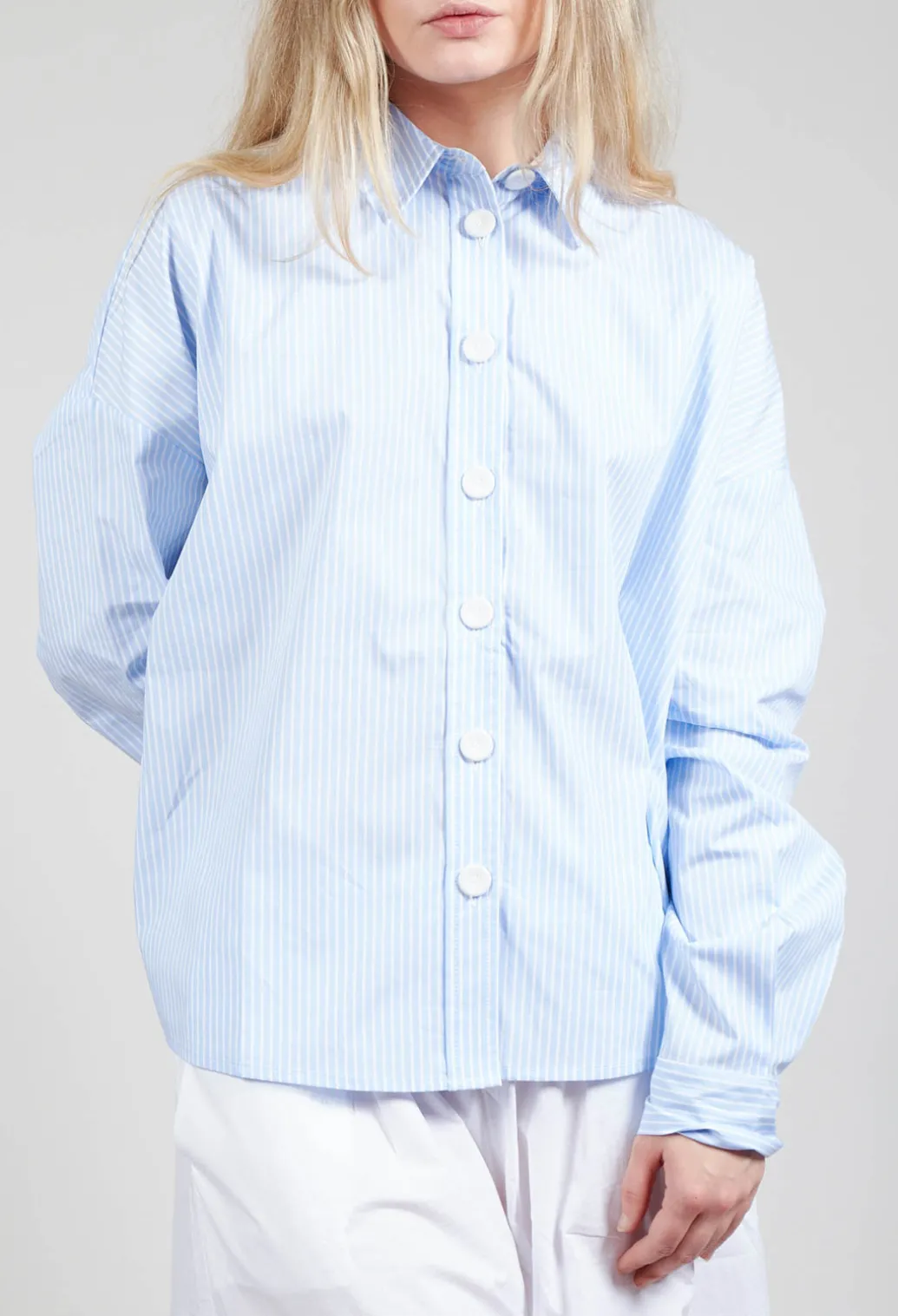 Oxford Shirt in Striped Blue