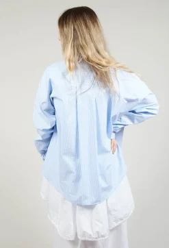 Oxford Shirt in Striped Blue
