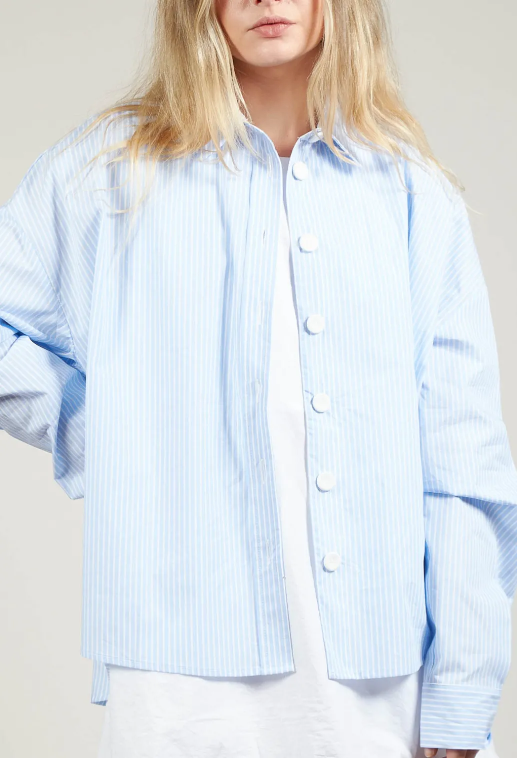 Oxford Shirt in Striped Blue