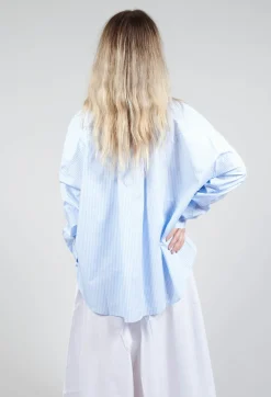 Oxford Shirt in Striped Blue