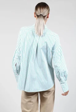 Oxford Striped Shirt in Kiwi