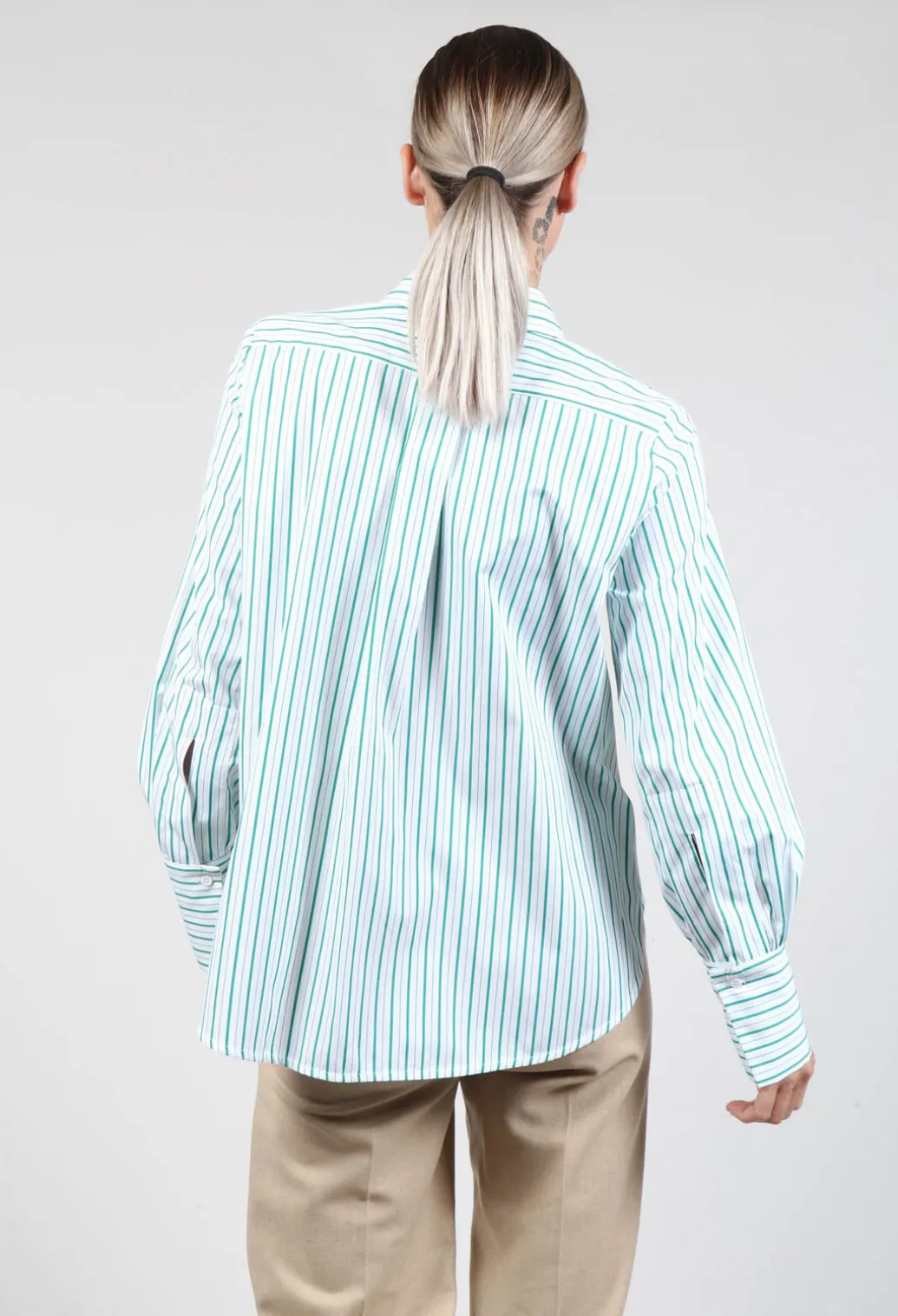Oxford Striped Shirt in Kiwi
