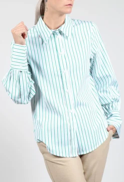 Oxford Striped Shirt in Kiwi