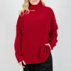 Pablo Knitted Jumper in Fire Red