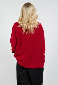 Pablo Knitted Jumper in Fire Red