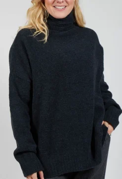 Pablo Knitted Jumper in Phantom Grey