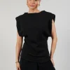 Padded Blouse in Black