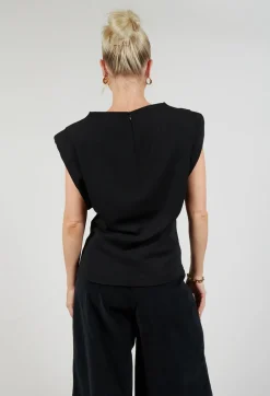 Padded Blouse in Black