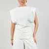 Padded Blouse in Cream