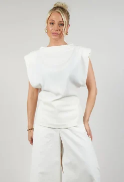 Padded Blouse in Cream