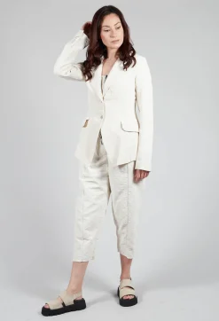 Padded Pattern Blazer in Cream