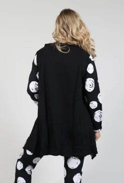 Paint Polka Dot Print Top in Black