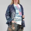 Paint Splatter Crop Tancy Coat in Workwear