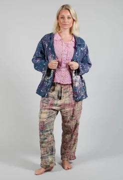 Paint Splatter Crop Tancy Coat in Workwear