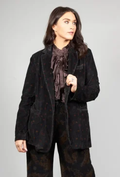 Paisley Single Button Blazer